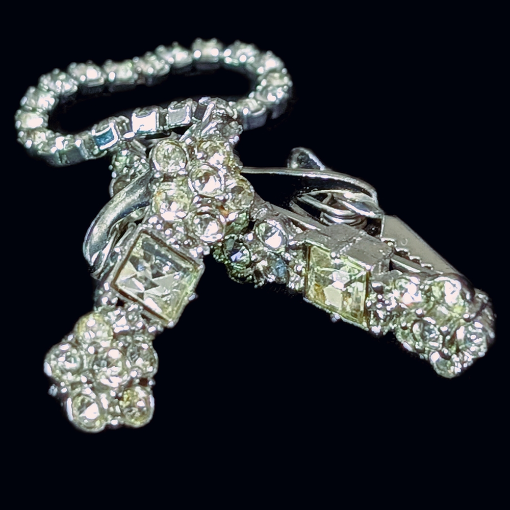 VINTAGE 60s Rhinestone Sweater Clip